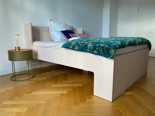 :moveki BETT COSY 160 in powder - traumhaft schön